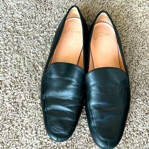 Used J Crew black leather loafers. They have a lot of life left! Womens 8.5
